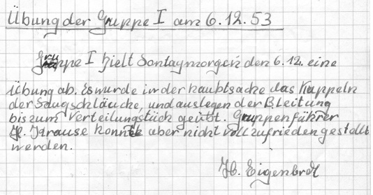 1953 12 06 Übung der Gruppe I