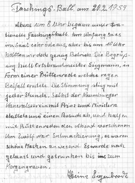 1954 02 20 Faschingsball am 20.2.1954