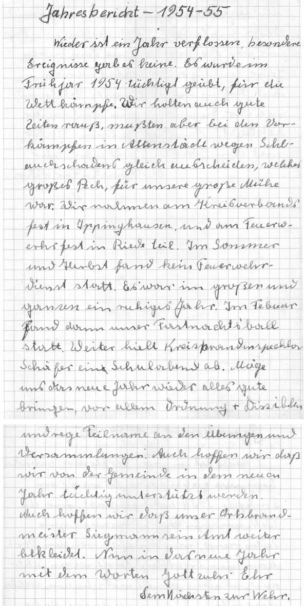 1954 12 31 Jahresbericht 1954 1955