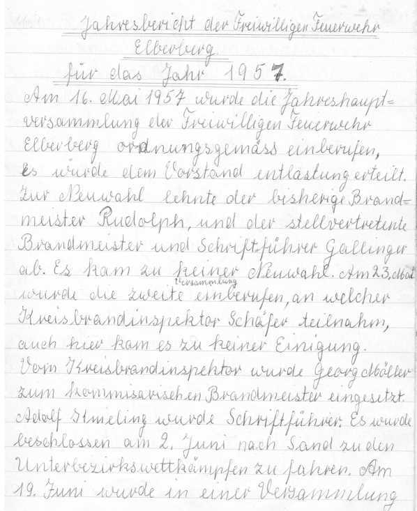 1957 05 16 Jahresbericht 1957 Elberberg a