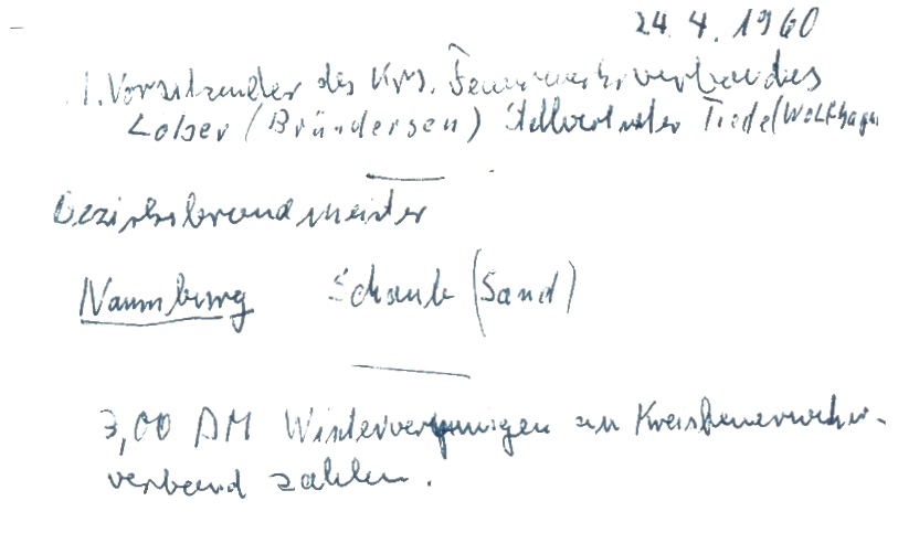 1960 04 24 Informationen der Wehr Elberberg aus Sitzung am 24. April 1960
