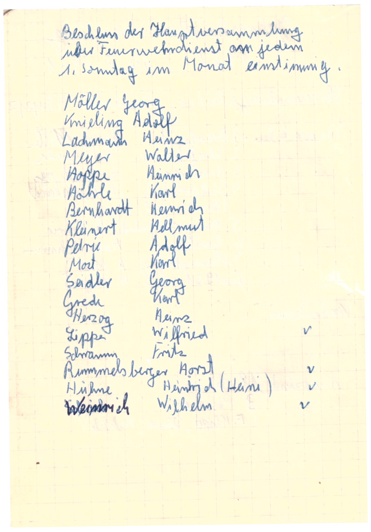 1961 01 14 a Beschlüsse der Wehr Elberberg auf der Jahreshauptvers. 1961