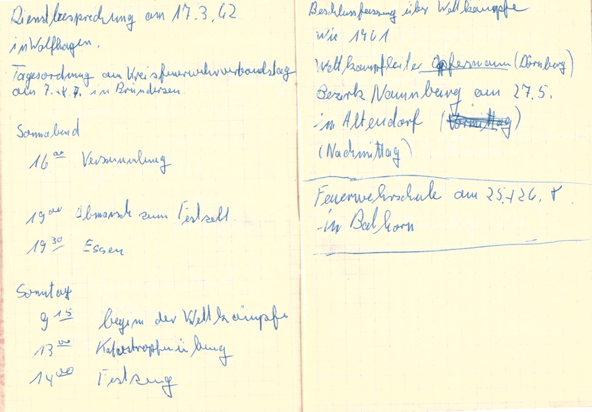 1962 03 17 Dienstbesprechung in Wolfhagen