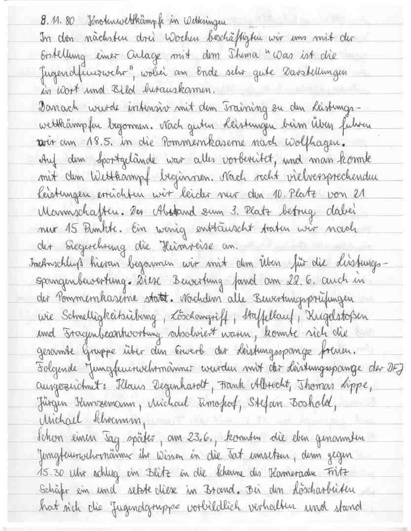 1981 01 11 Jahresbericht der Jugendfeuerwehr 1980 Bild 2