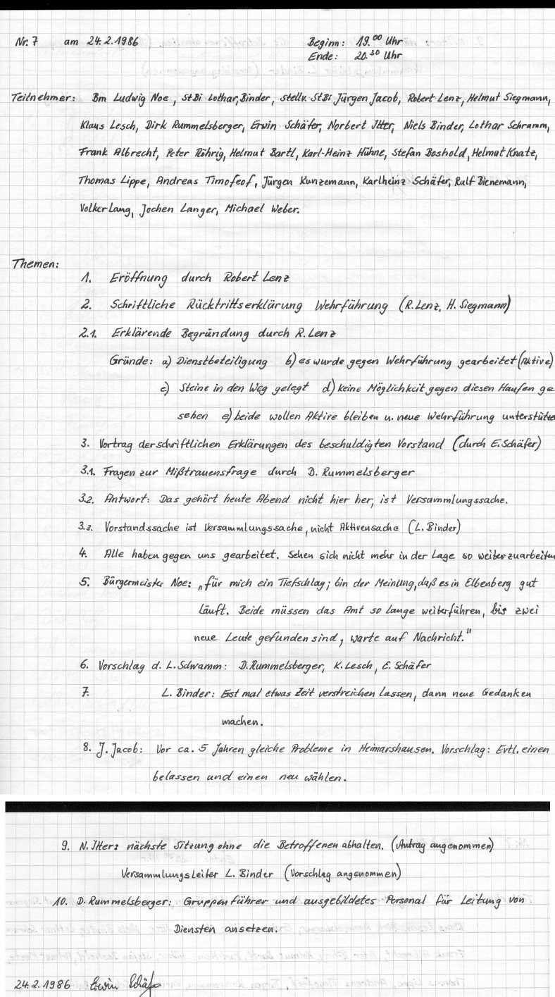 1986 02 24 Vorstandssitzungsprotokoll Nr. 7