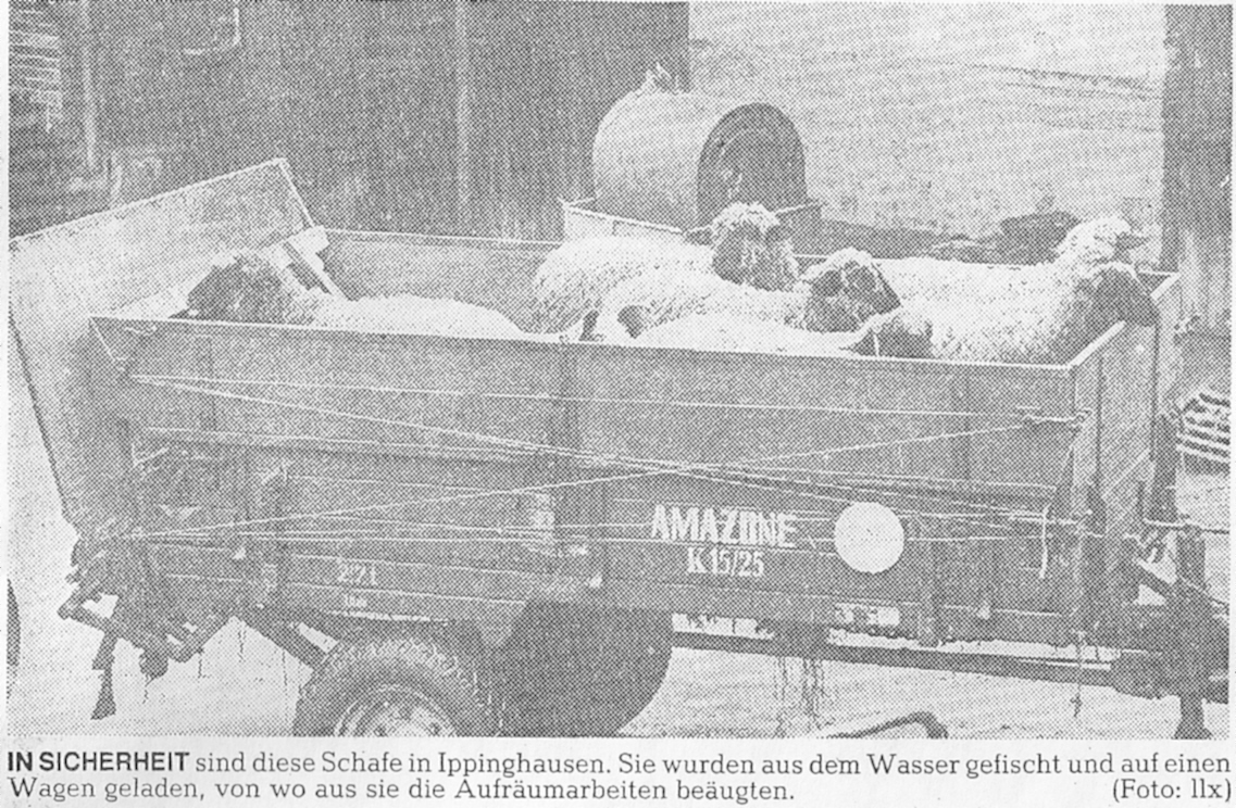 1987 07 1a Bericht über Hochwassereinsatz Bild 1