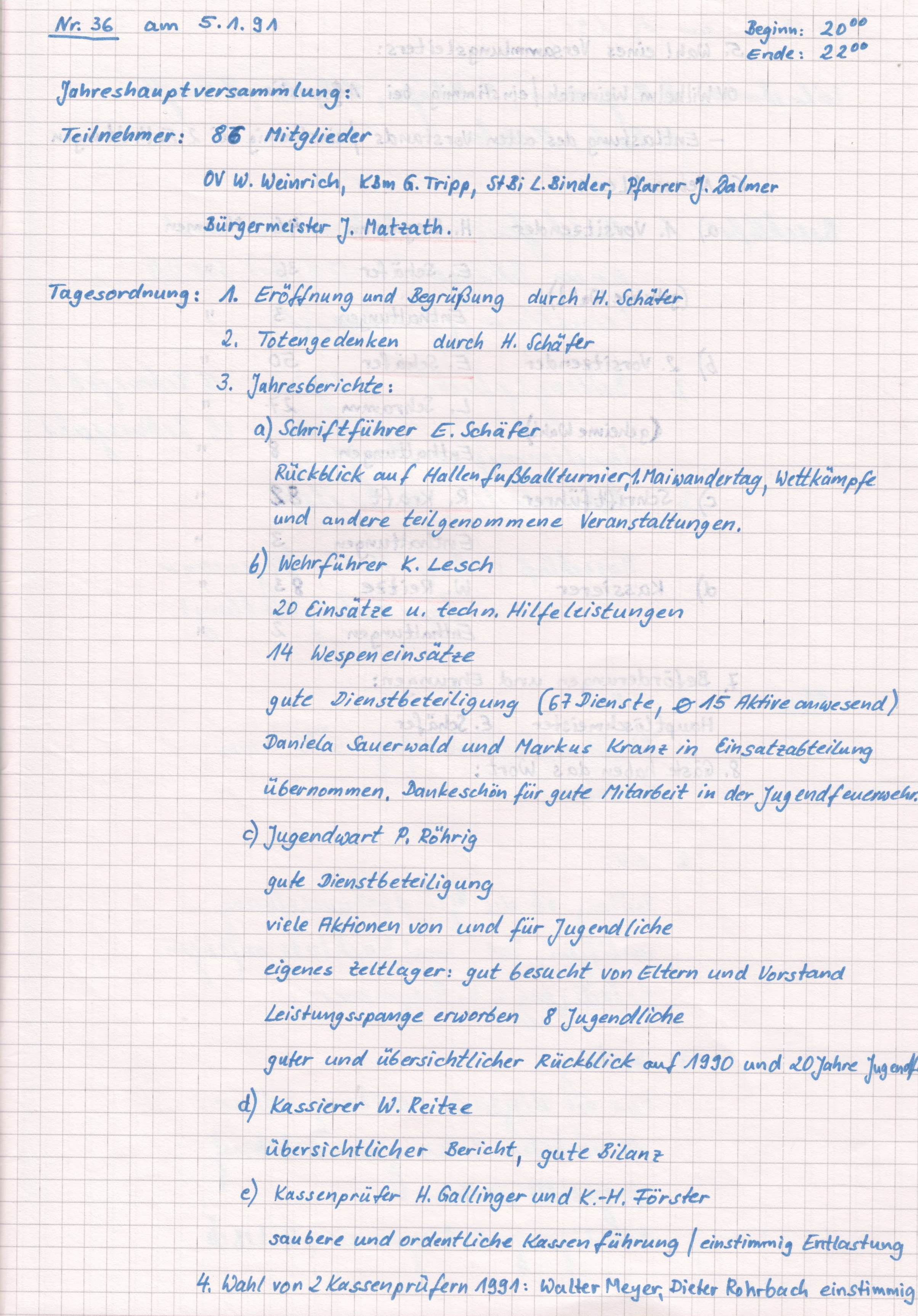 1991 01 05 Vorstandsprotokoll Nr. 36a