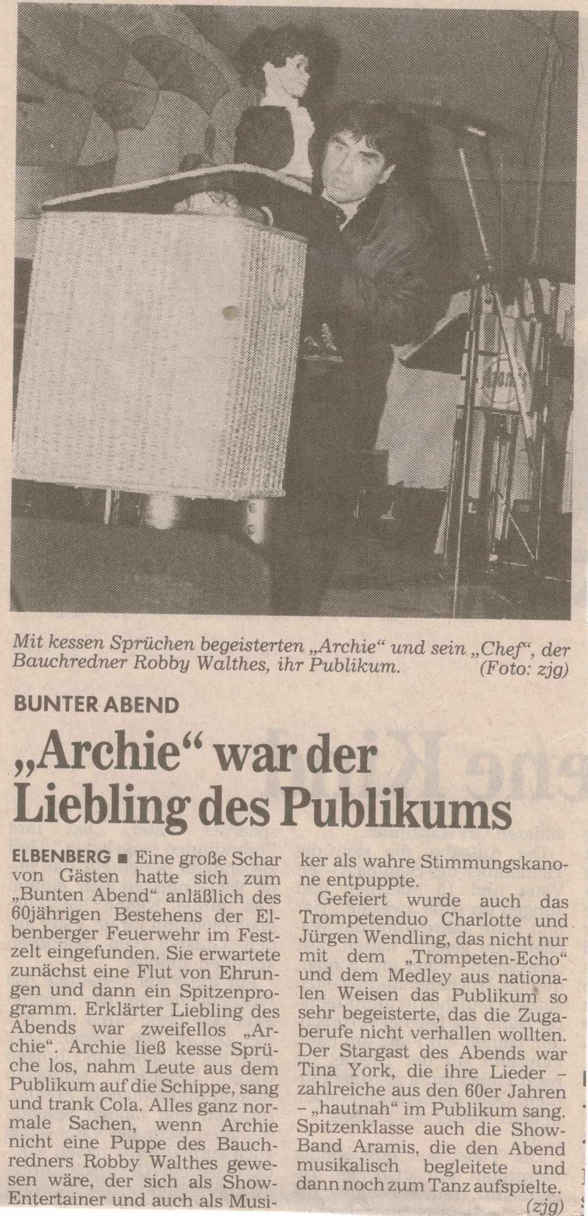 1994 07 06 Bericht über Bunten Abend Verbandstag Artikel
