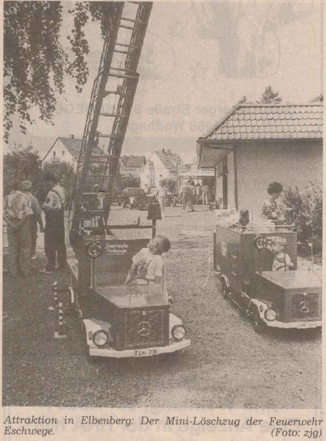 1994 07 06 Bericht über Mini Löschzug zum Verbandstag Bild