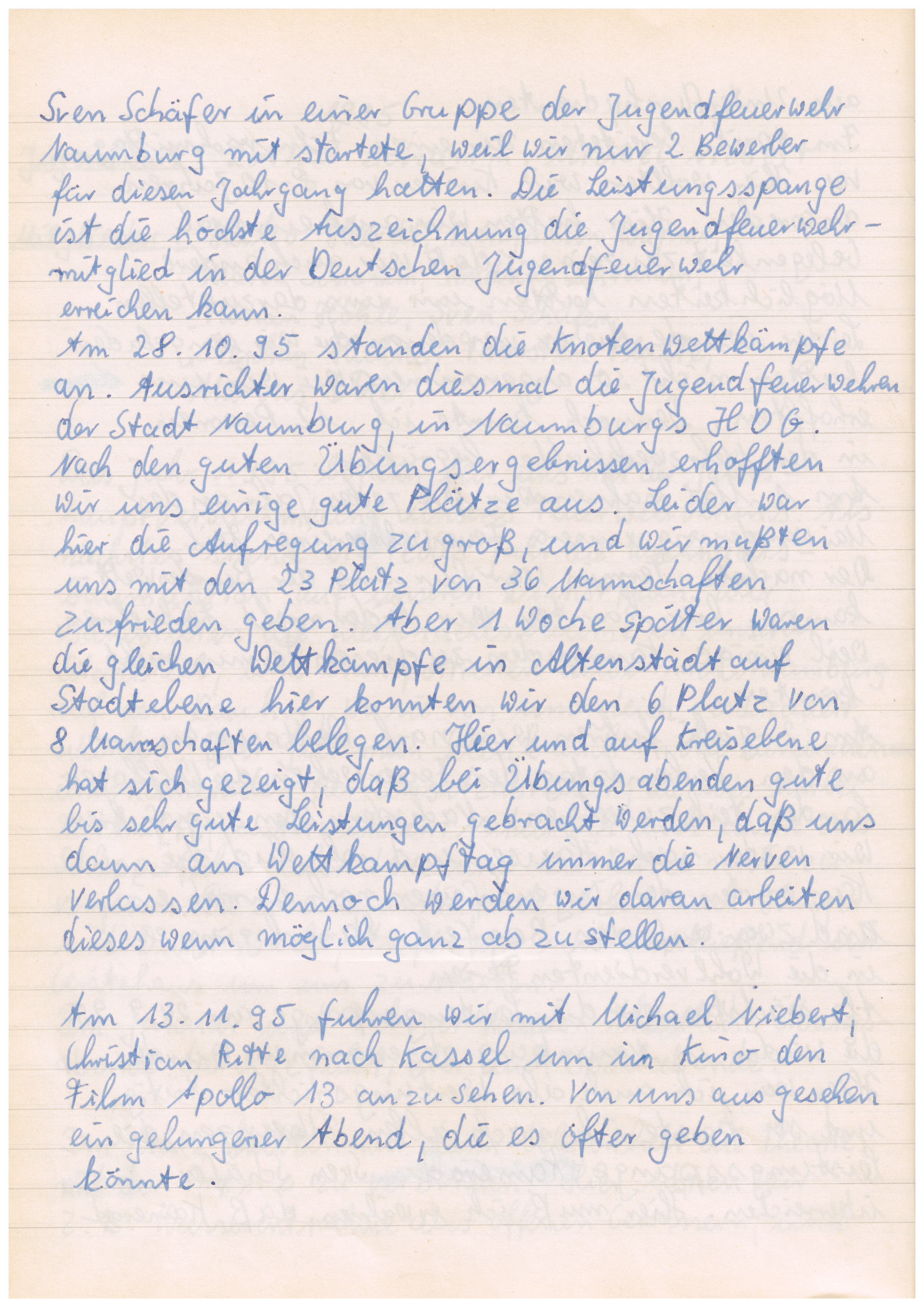 1996 01 06 Jahresbericht der Jugendfeuerwehr für das Jahr 1995 c