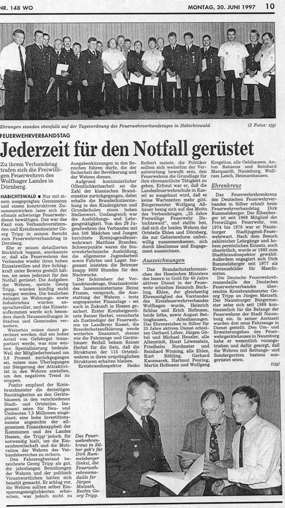 1997 06 30 Ehrung von Dirk Rummelsberger bei Verbandstag 1997 Bild 3