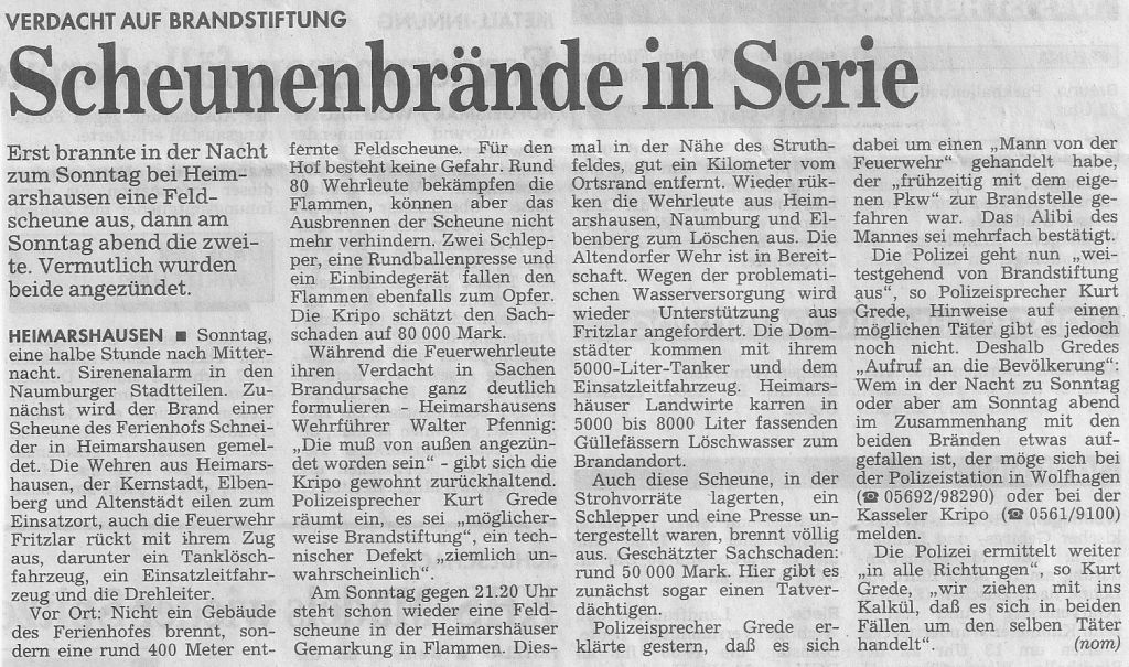 1998 03 17 Scheunenbrände in Serie