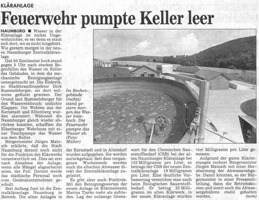 99 07 22 Wasser in neuer Kläranlage Artikel WEB