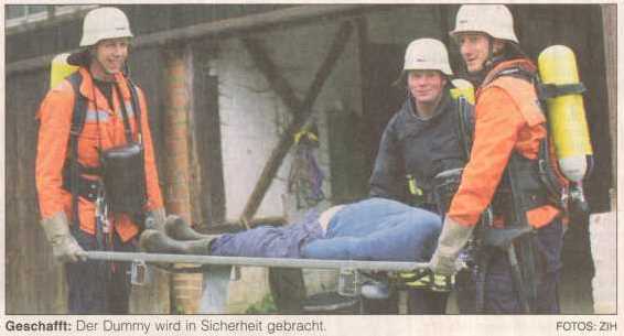 2003 09 29 Bericht über Einsatzübung am Waldhof Bild 1