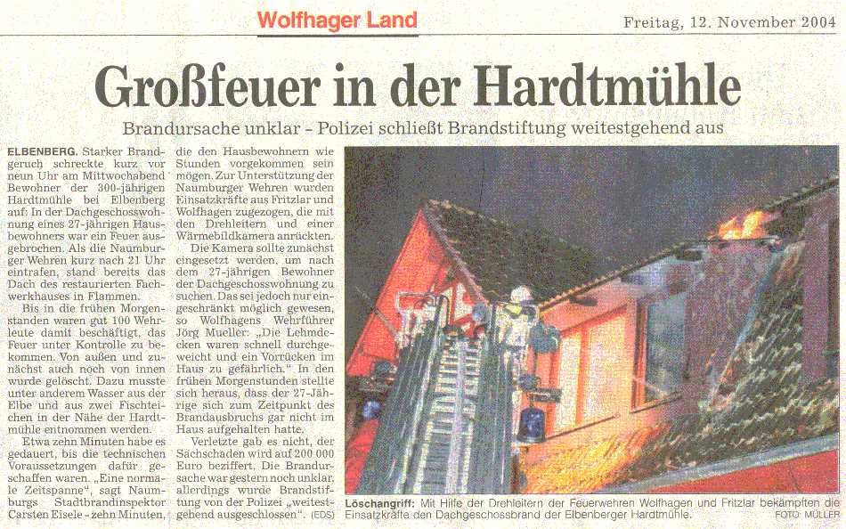 2004 11 10 HNA Bericht Artikel