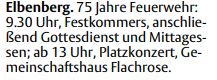 2009 08 29 Hinweis auf 75 Jahre Feuerwehr Elbenberg