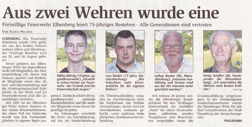 2009 08 14 Aus zwei Wehren wurde eine Bericht