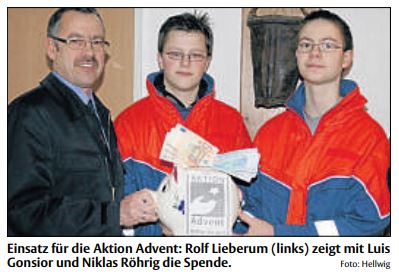 2009 12 18 Aktion Advent beim Grünkohlessen Bild