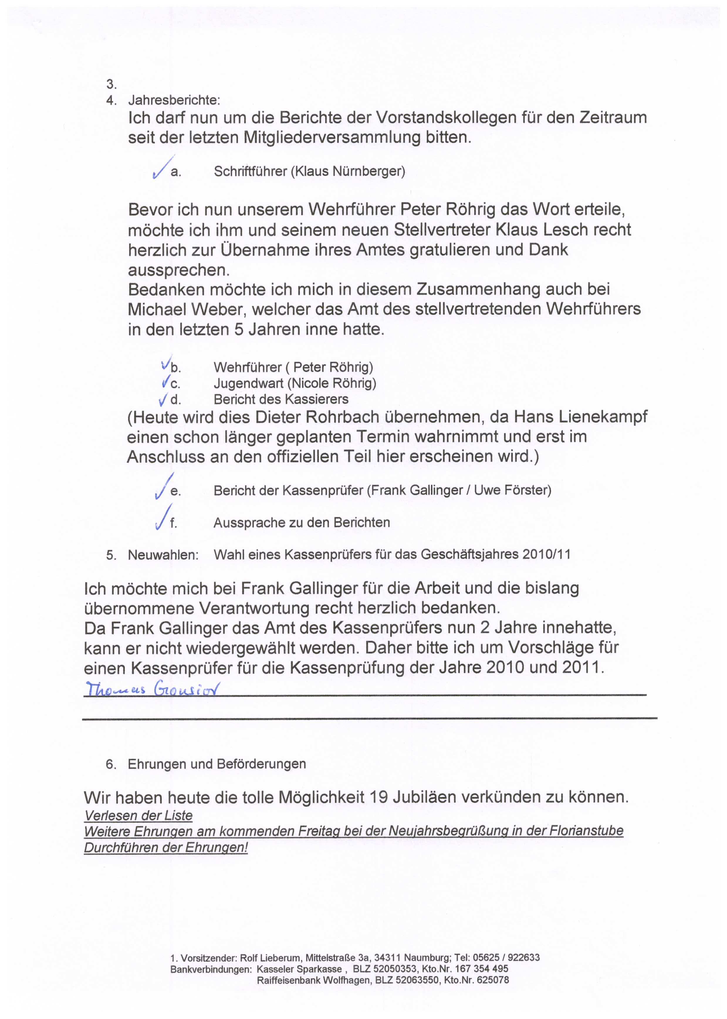 2010 01 23 Ablaufplan der Jahreshauptversammlung 2009 02