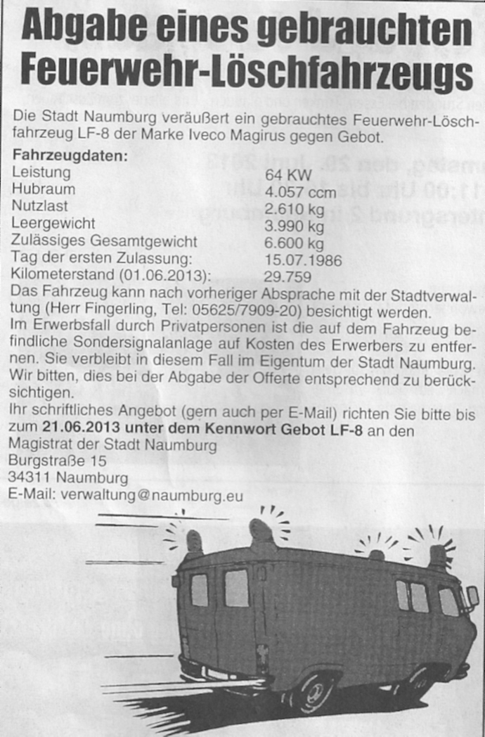 2013 06 13 Verkauf von LF 8