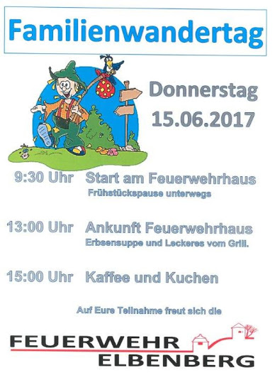 2017 06 15 Hinweis auf Familienwandertag 