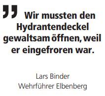 2019 01 21 Klirrende Kälte behindert Löscharbeiten Spruch Binder