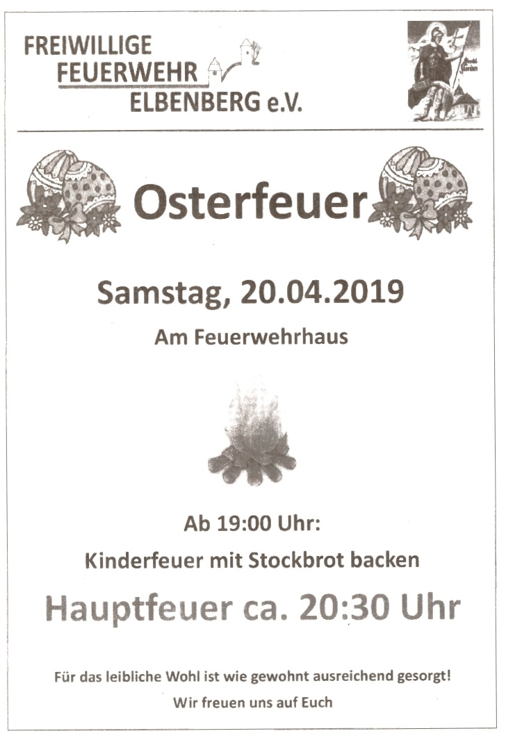 2019 04 04 Einladung Osterfeuer in Naumburger Nachrichten Flyer