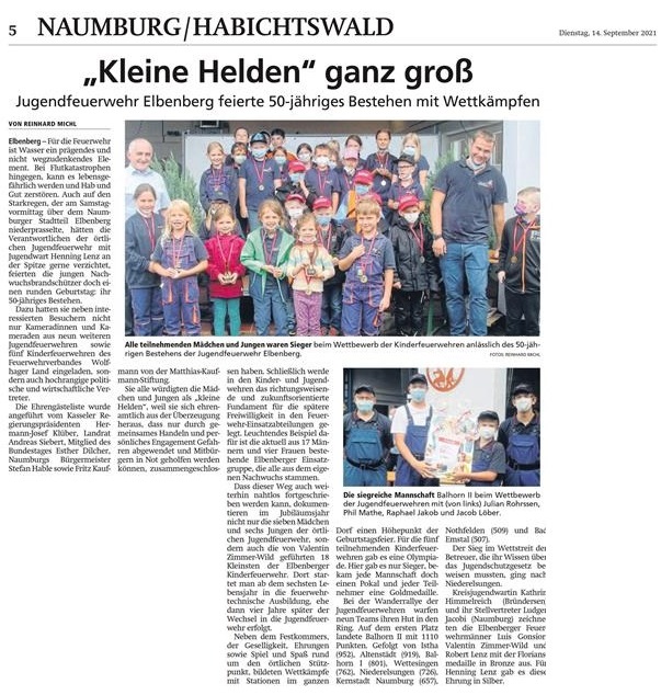 2021 09 14 Kleine Helden ganz groß Artikel