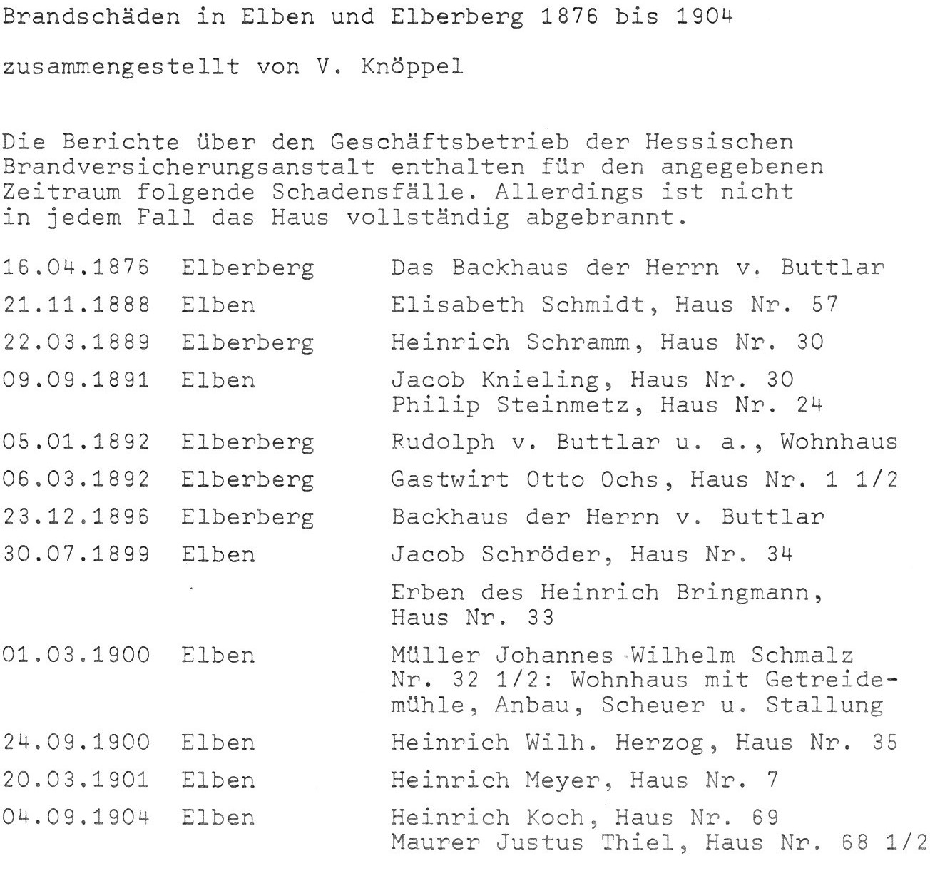 1984 05 12 30 Brandschäden in elben und Elberberg 1876 bis 1904